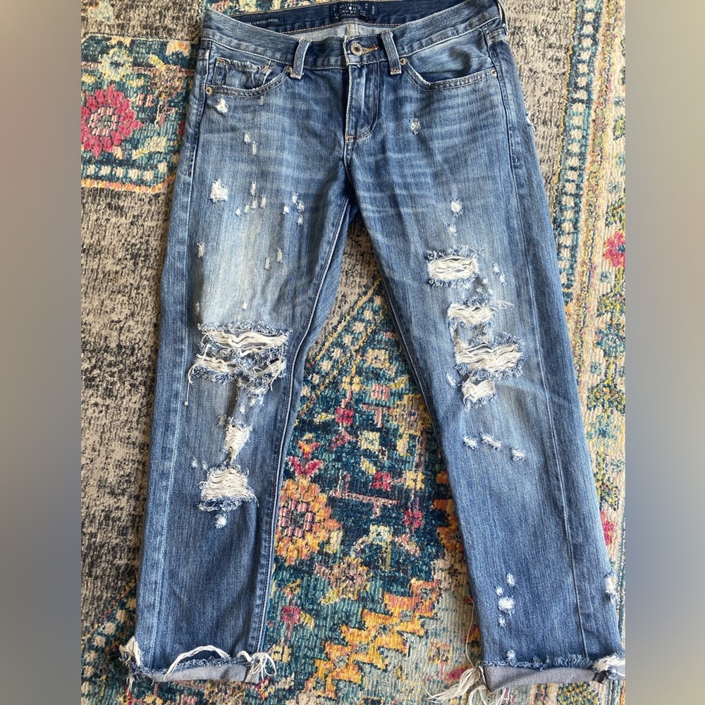 Lucky Brand Sienna Slim Size 24 Distressed Cropped Jeans
